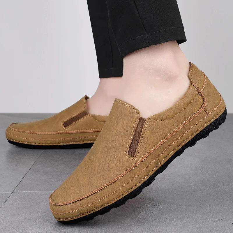Larvis loafers i ægte læder