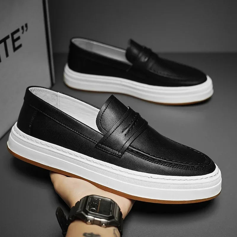Mocasines Moico de cuero genuino
