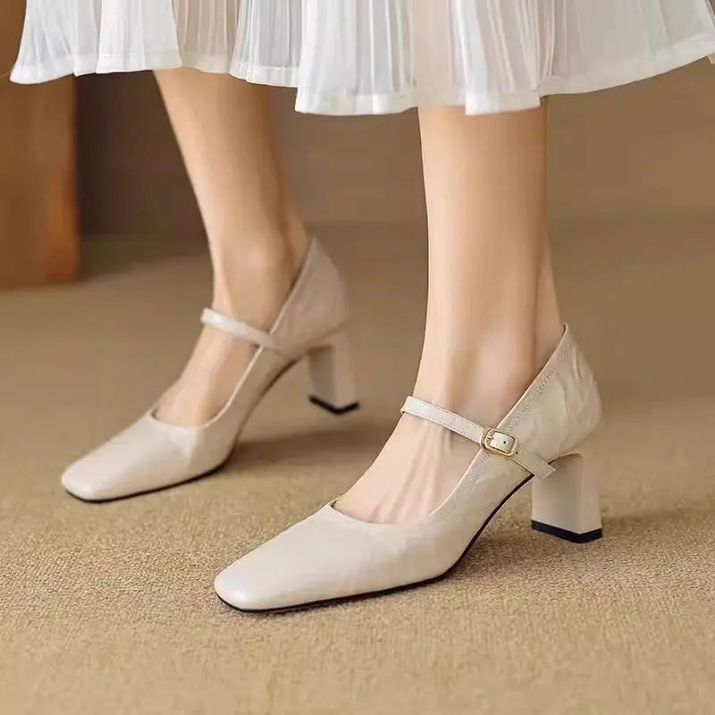 ELARA GENUINE LEATHER HEELS