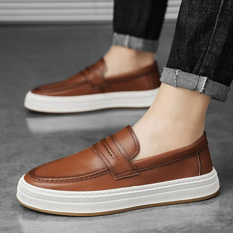 Mocasines Moico de cuero genuino