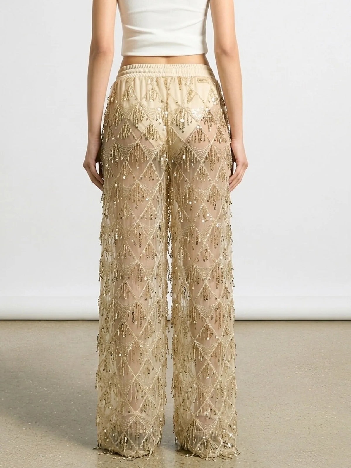 AUREA SEQUIN FRINGE TROUSERS