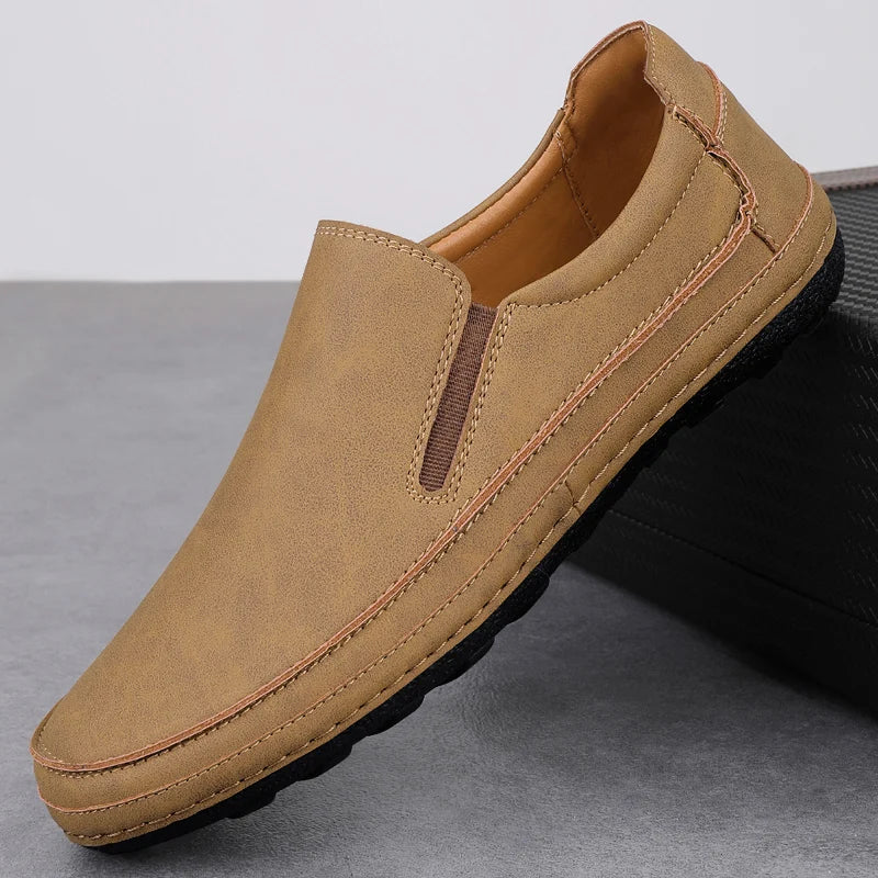 Larvis loafers i ægte læder