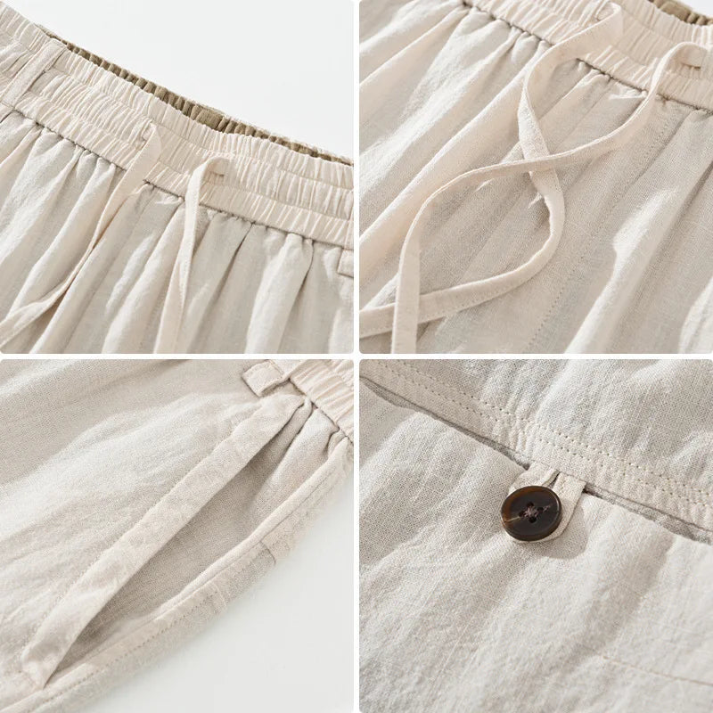 Pantalon en lin Amalfi