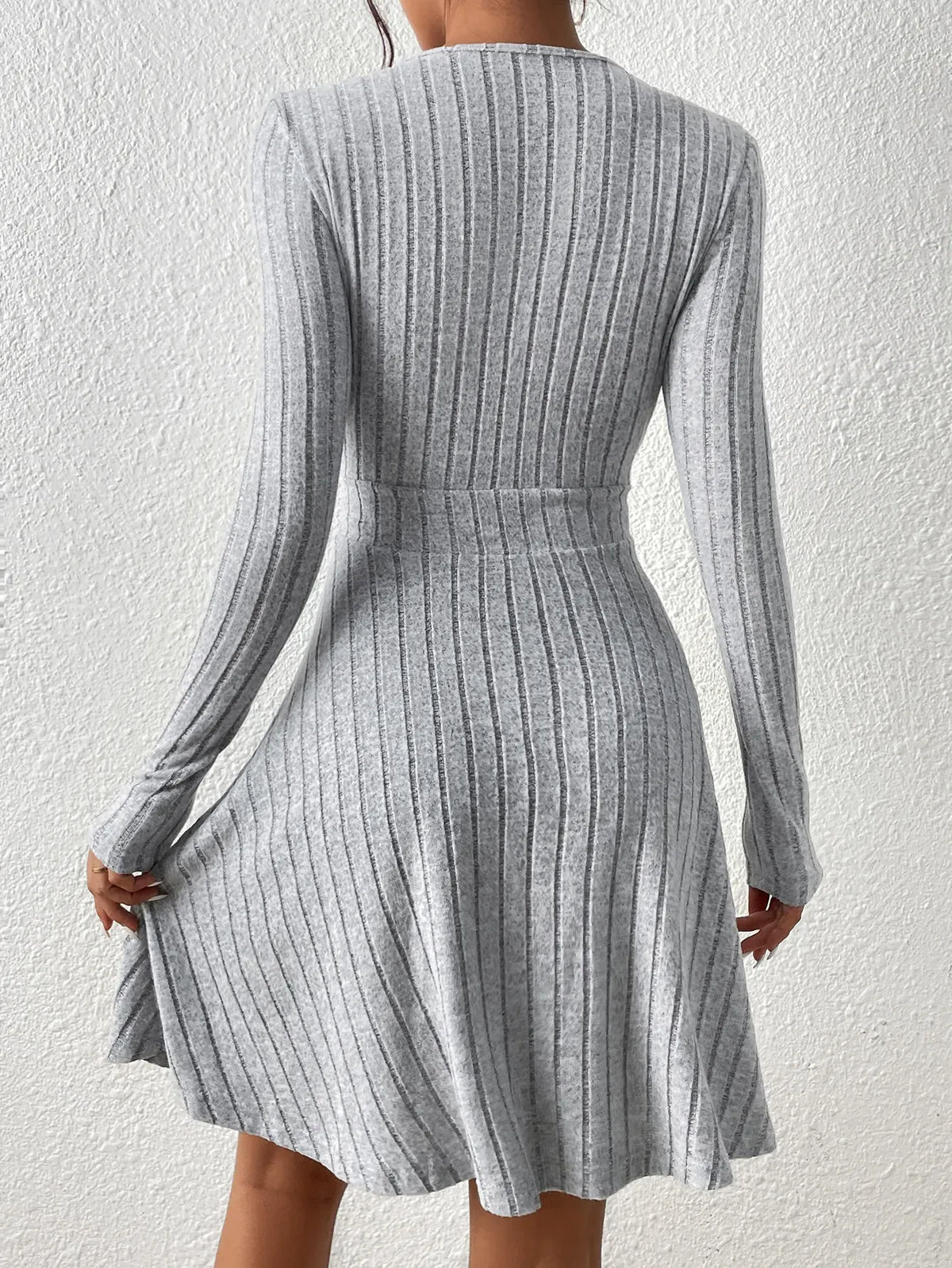 Vestido de malha canelada Rebecca