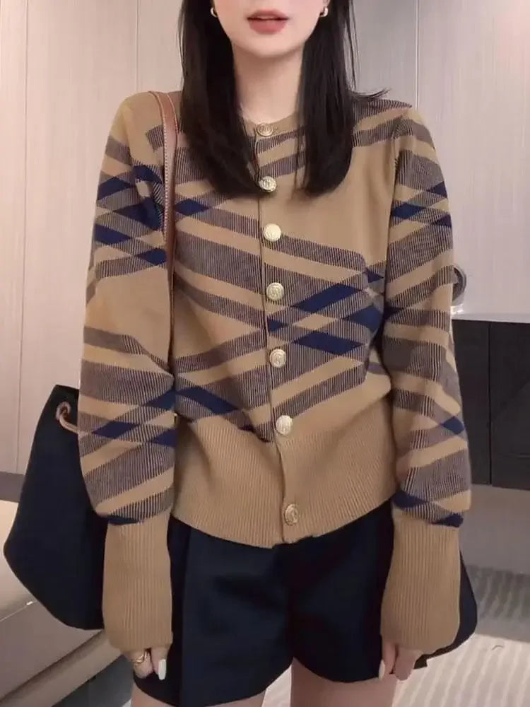 MARGOT CHECK CARDIGAN