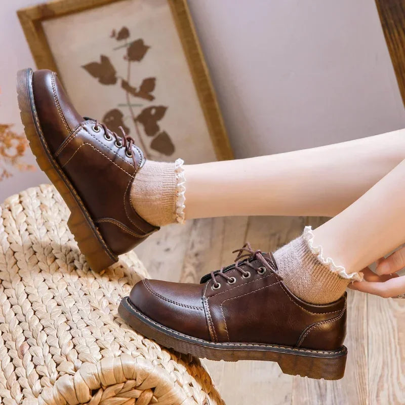 ELORA GENUINE LEATHER OXFORD SHOES