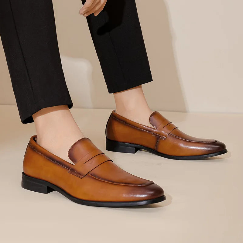 Malric loafers i läder
