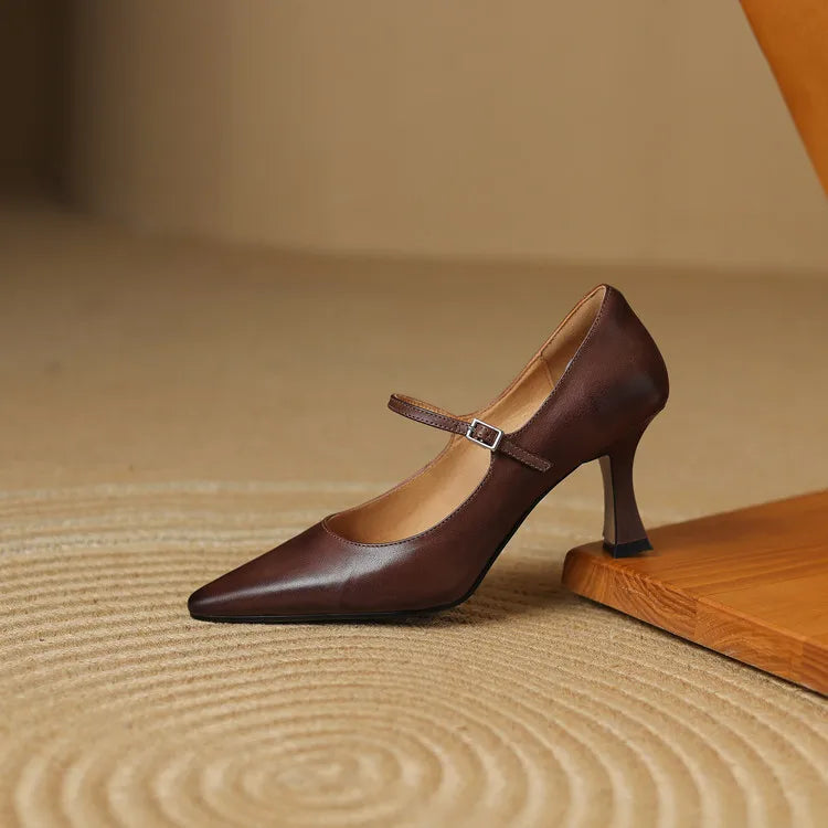 Tacones Samara de cuero genuino