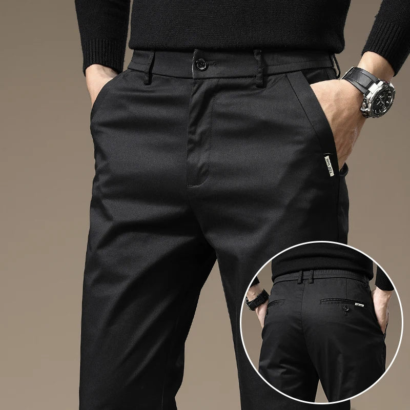 Pantaloni slim fit in puro cotone