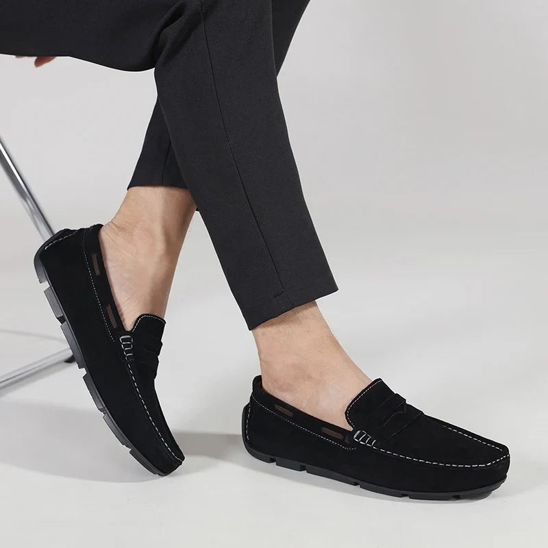 Mocasines Fletro de ante auténtico
