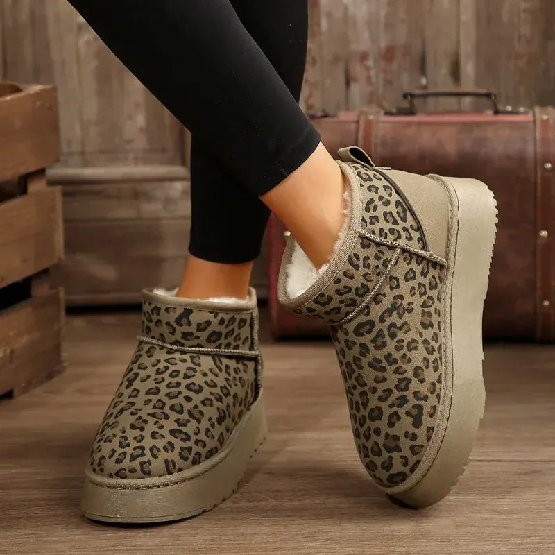 Leopard Vinterstøvletter