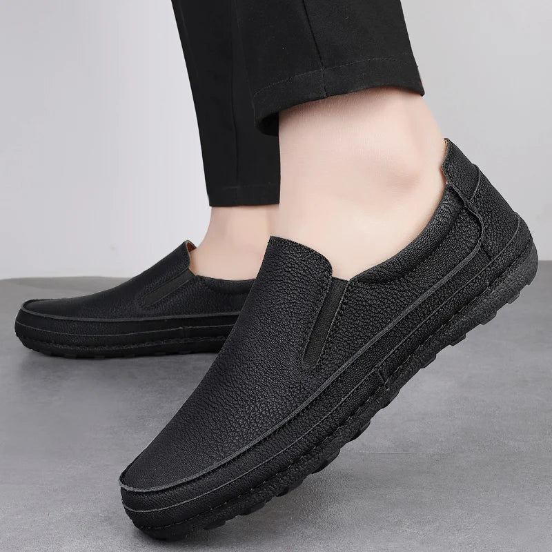 Larvis loafers i ægte læder