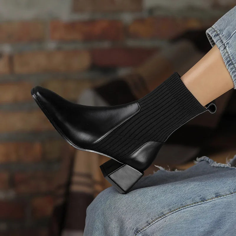 BOTINS EM MALHA AVERAINE