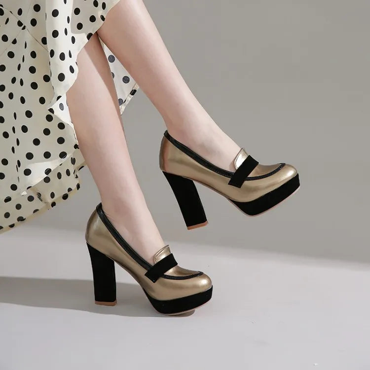 Mocassins à talon carré Sienna