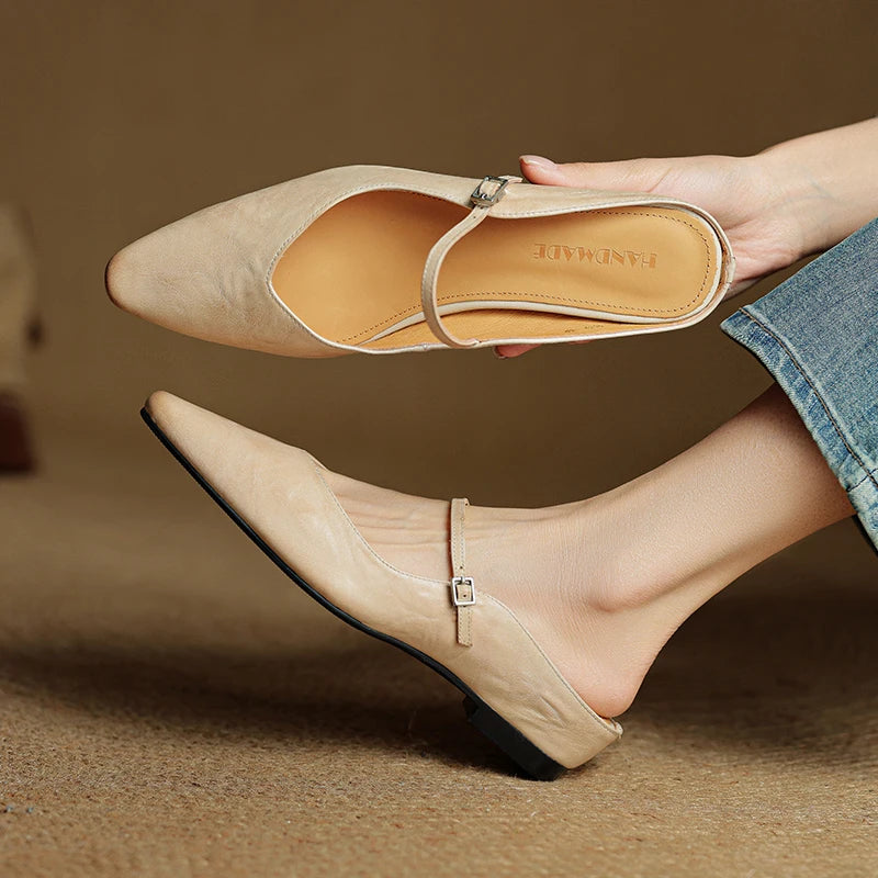 MULES EVELIS DE CUERO GENUINO