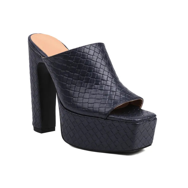 SELENE LEATHER PLATFORM HEELS