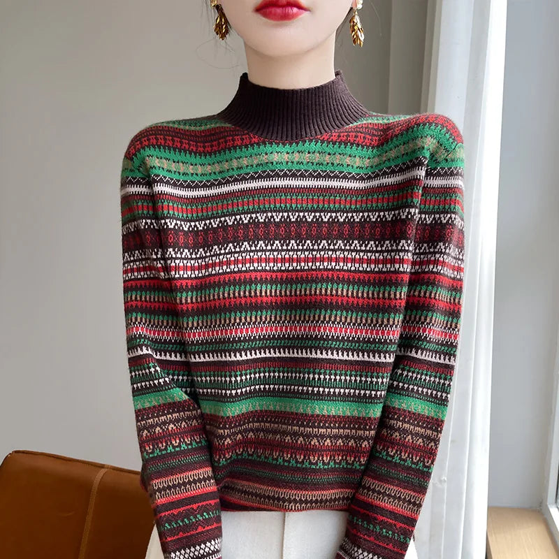 Maglione a righe in lana Elysia