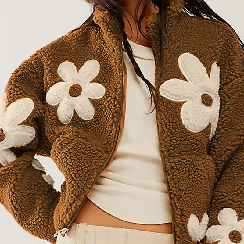 AMELIE FLORAL TEDDY JACKET