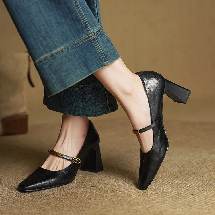 Tacones de cuero genuino Auria