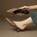 Mules Olivia de cuero genuino