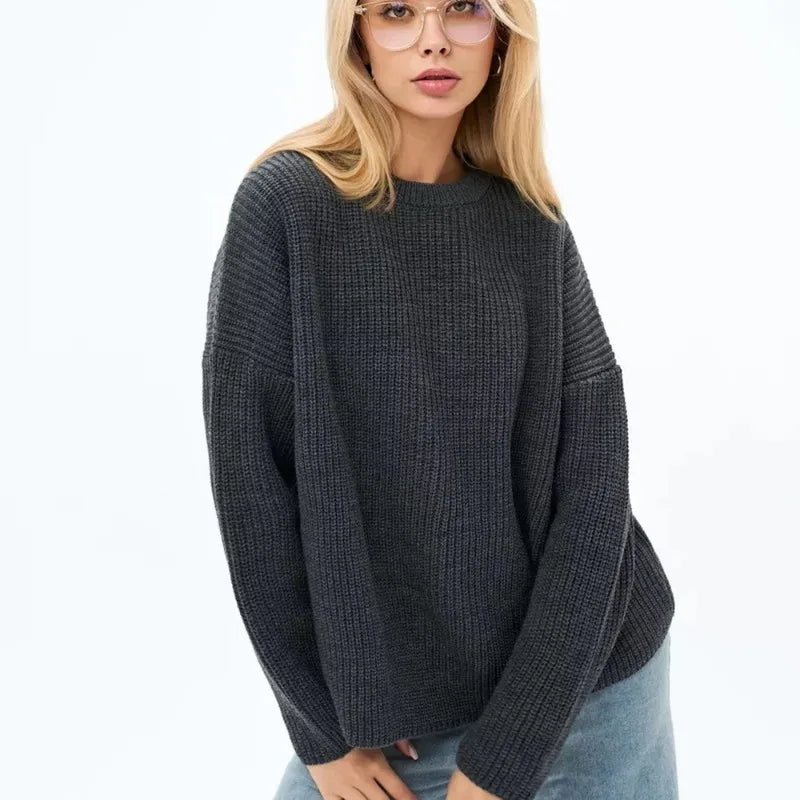 Maglione in maglia Royal con spalle scese