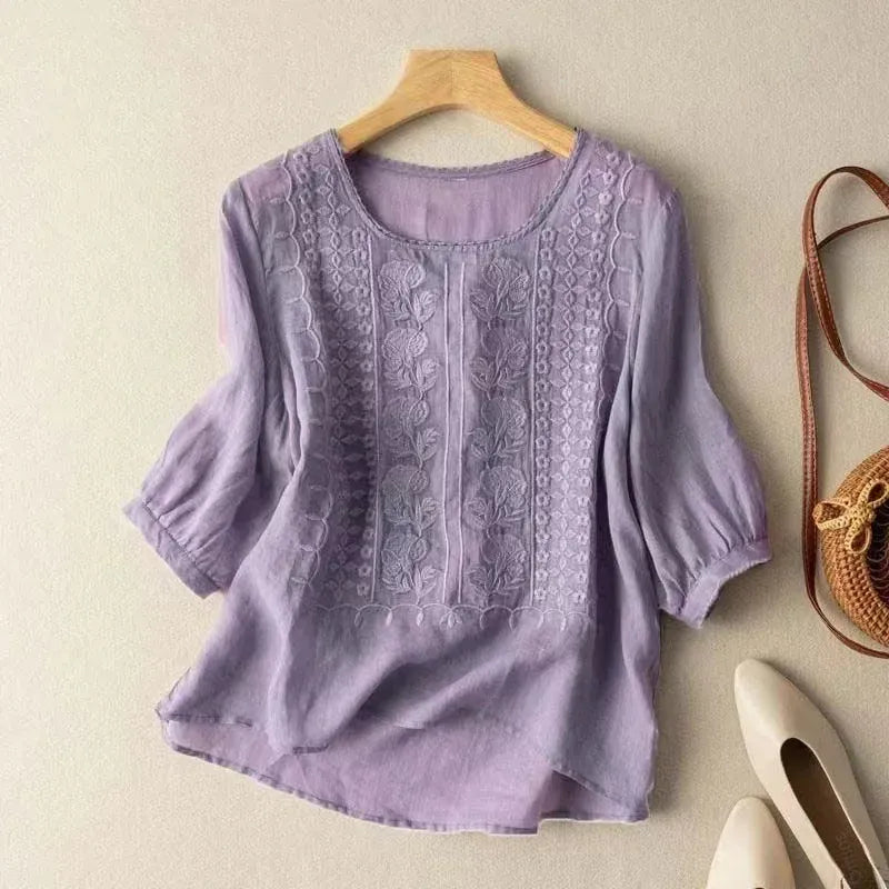 Blusa in lino Maeve