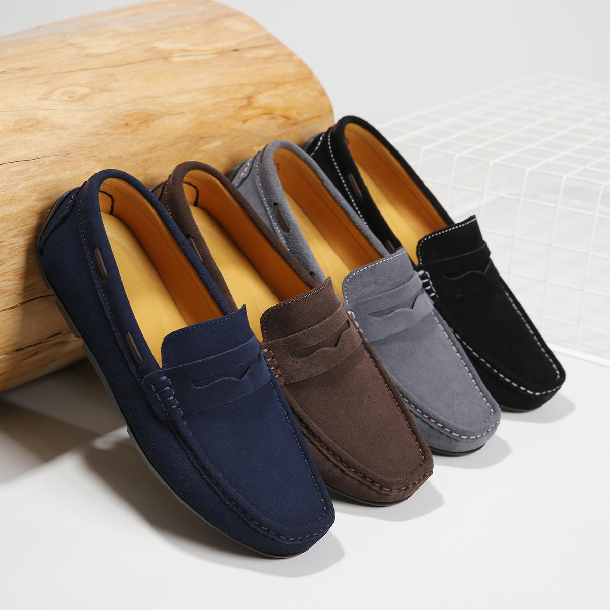 Mocasines Fletro de ante auténtico