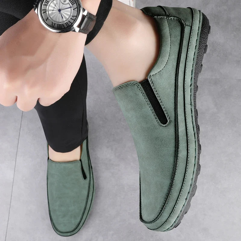 Larvis loafers i ægte læder