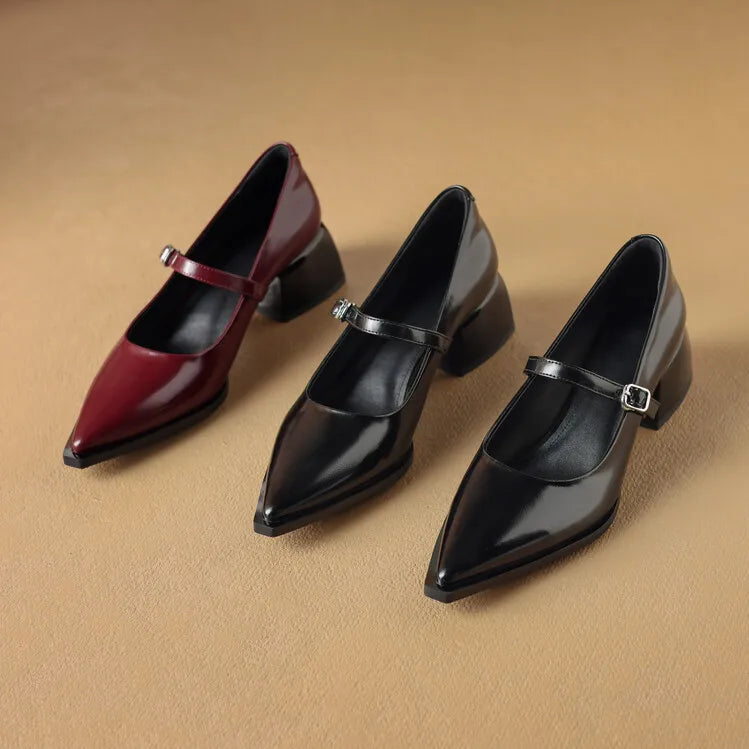 Tacones Allure de cuero genuino