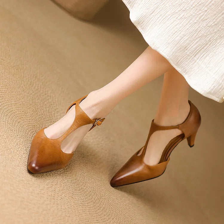 TRIANA GENUINE LEATHER HEELS