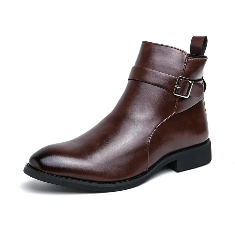 Bottines Chelsea Sergio en cuir véritable