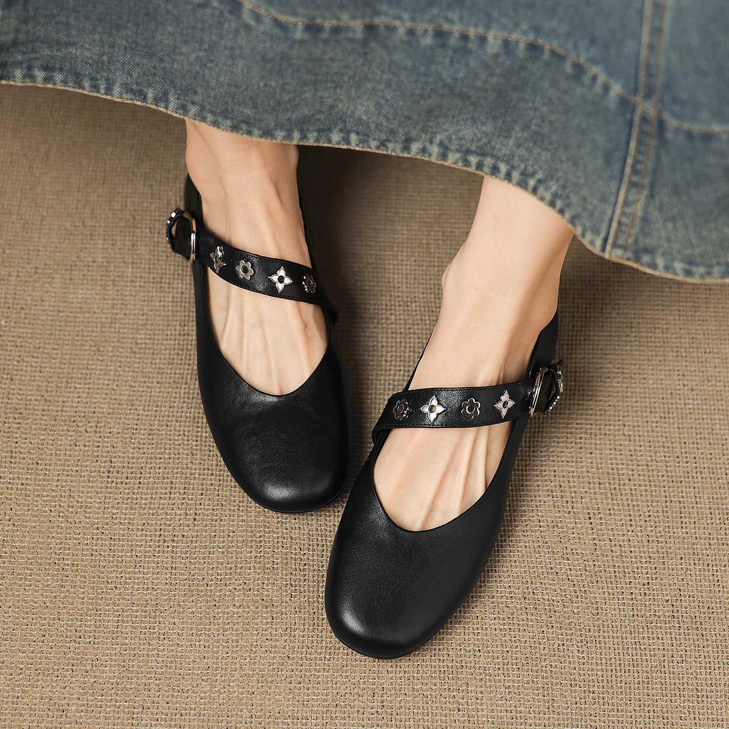 OPHIRA GENUINE LEATHER FLATS