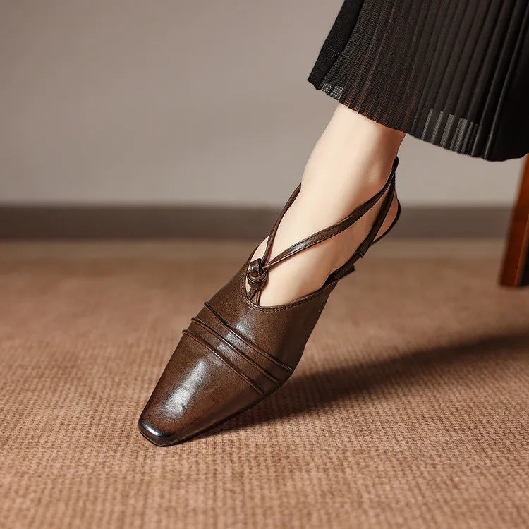 VARENA GENUINE LEATHER HEELS