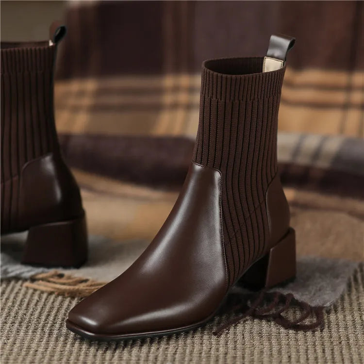 BOTINS EM MALHA AVERAINE