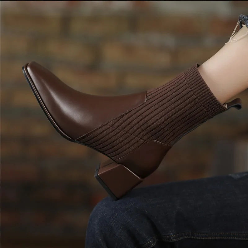 BOTINS EM MALHA AVERAINE