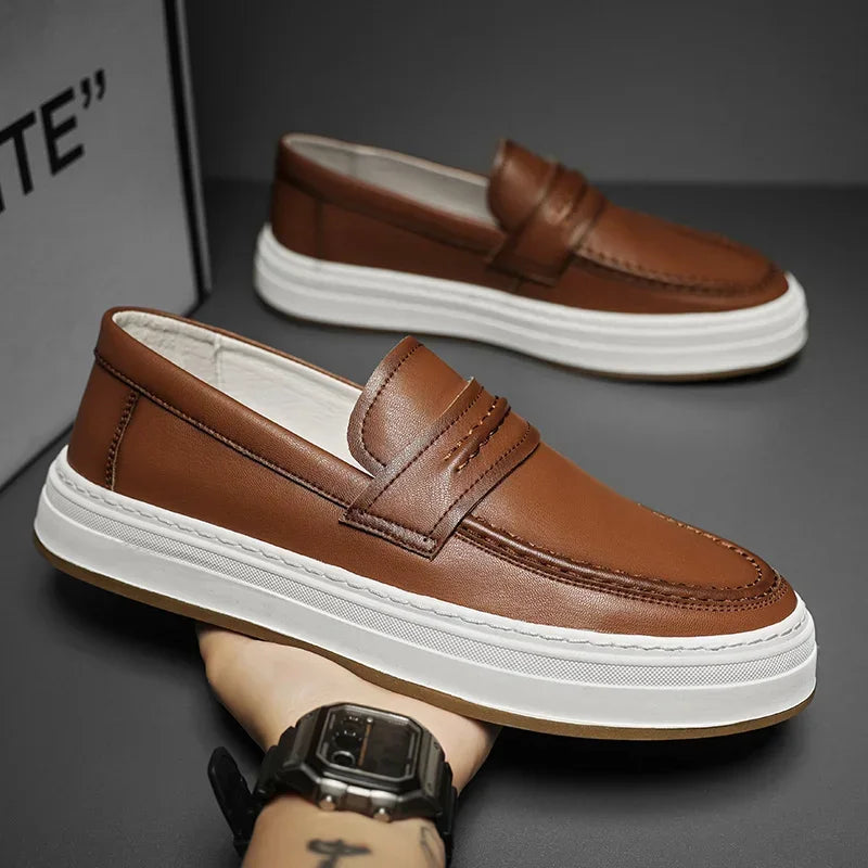 Mocasines Moico de cuero genuino