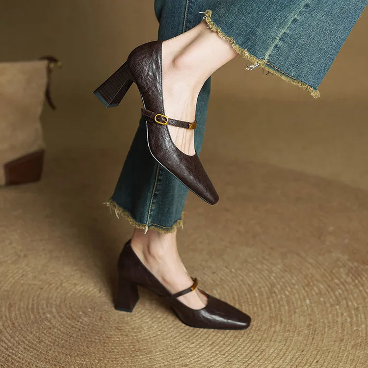 Tacones de cuero genuino Auria
