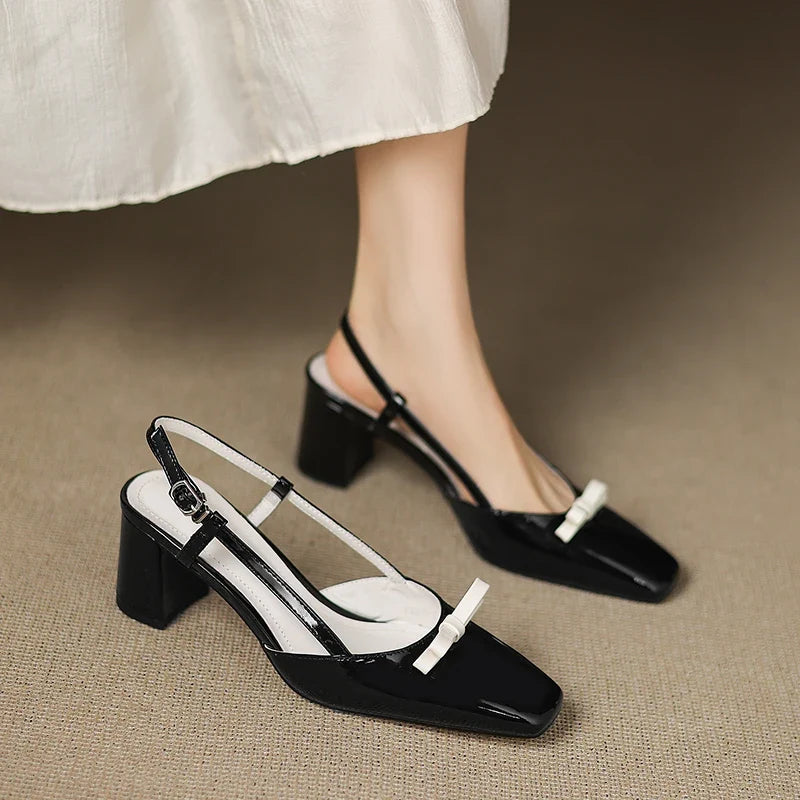 Tacones Melani de cuero genuino