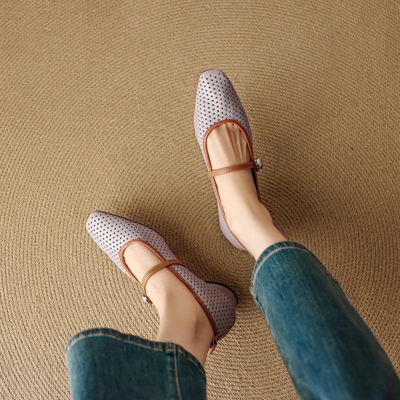 RAIKA GENUINE LEATHER MARY JANES