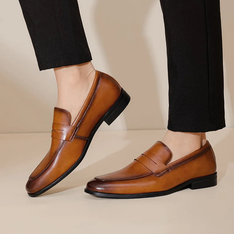 Malric loafers i läder