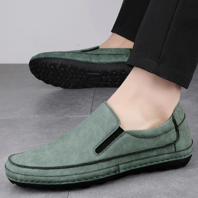 Larvis loafers i ægte læder