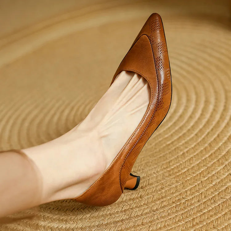 BELLE GENUINE LEATHER HEELS