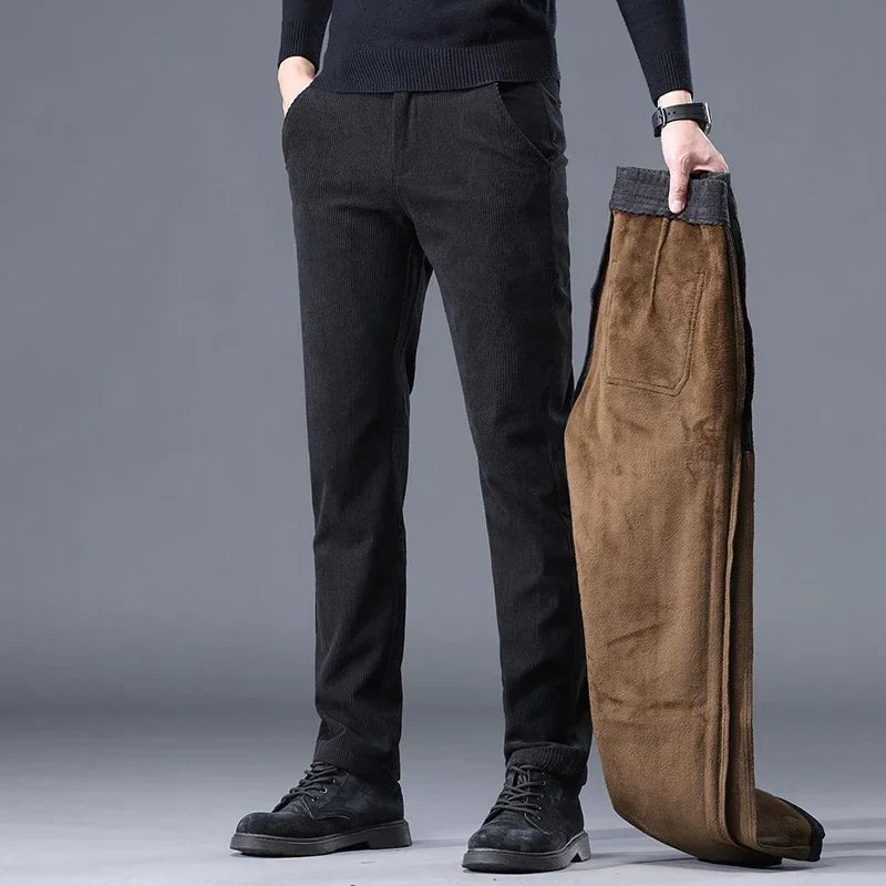 Pantaloni in velluto a coste foderati