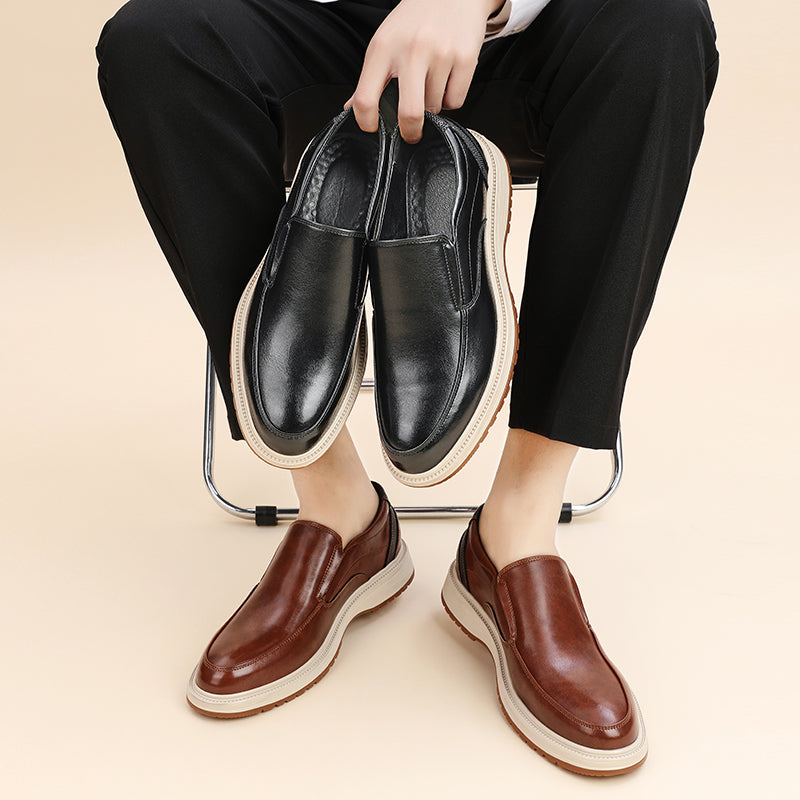 Zapatos sin cordones de cuero pulido Daren