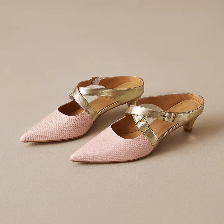 Mules Zelle in vera pelle