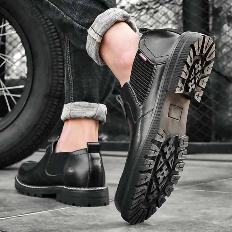Mocasines de cuero genuino