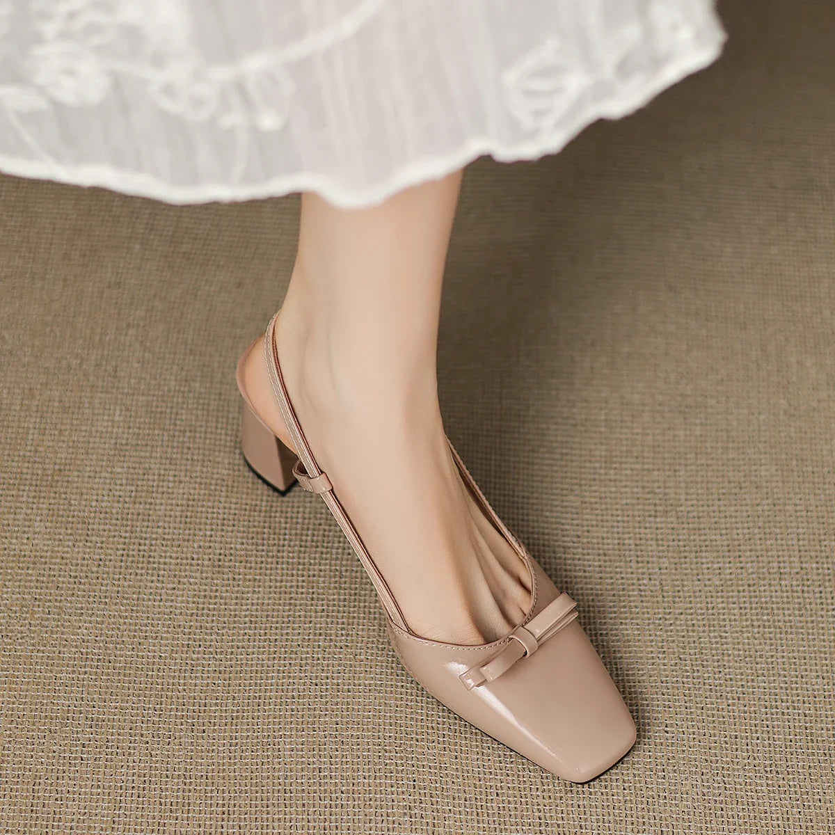 Tacones Melani de cuero genuino