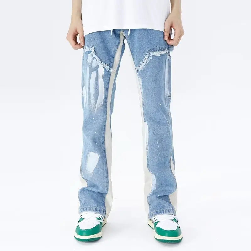 Patchwork Denim Jeans