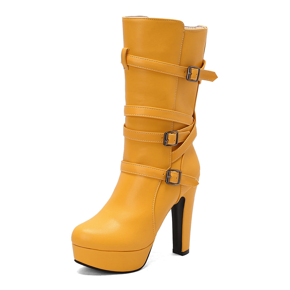 Vivienne Stiefel bis zur Mitte der Wade