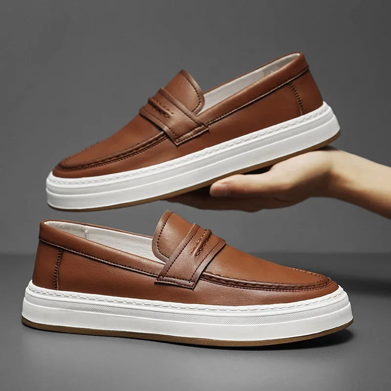 Mocasines Moico de cuero genuino